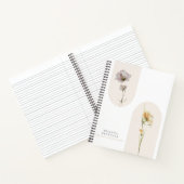 Eenvoudige Moderne Boho Wildbloemen op Wit Notitieboek (Binnen)