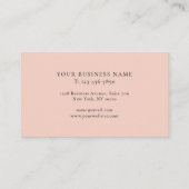 Eenvoudige Moderne Boho Wildbloemen op Zacht Roze Visitekaartje (Achterkant)
