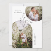 Eenvoudige moderne boog cirkel foto opslaan van de kaart (Voorkant)