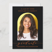 EENVOUDIGE MODERNE BOOG SCRIPT AFSTUDEERUITNODIGIN KAART (Voorkant)