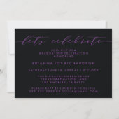 EENVOUDIGE MODERNE BOOG SCRIPT GRADUATIE UITNODIGI KAART (Achterkant)