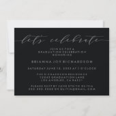 EENVOUDIGE MODERNE BOOG SCRIPT GRADUATIE UITNODIGI KAART (Achterkant)