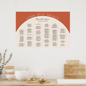 Eenvoudige, moderne boog Terracotta (alfabet) Poster (Keuken)