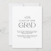 Eenvoudige moderne boog typografie foto Afstudeerd Aankondiging (Achterkant)