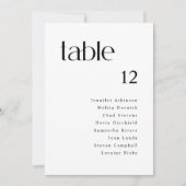 Eenvoudige moderne bordkaarten voor bruiloft kaart (Voorkant)