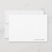 Eenvoudige moderne botanische douane dank u bedankkaart (Achterkant)