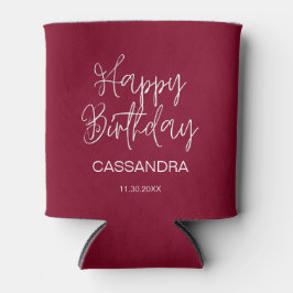 Eenvoudige moderne Bourgondische typografie Verjaa Blikjeskoeler