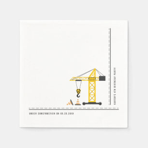 Eenvoudige moderne bouwthemapartij servet