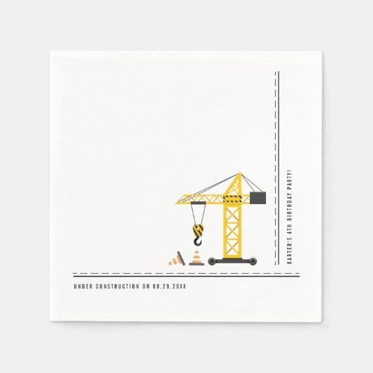 Eenvoudige moderne bouwthemapartij servet (Voorkant)