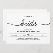 Eenvoudige moderne Bridal Shower-uitnodiging Kaart (Voorkant / Achterkant)