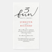 Eenvoudige moderne bruid en bruidegom leuke weetje servet (Voorkant)