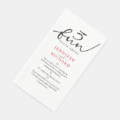 Eenvoudige moderne bruid en bruidegom leuke weetje servet (Hoek)