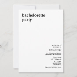 Eenvoudige Moderne Bruidsfeest Type Kaart