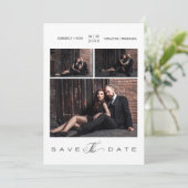 Eenvoudige moderne bruiloft 3 foto's collage (Staand voorkant)