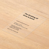 Eenvoudige moderne bruiloft acryl uitnodiging (Laagn)