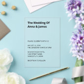 Eenvoudige moderne bruiloft acryl uitnodiging (Insitu (Huwelijk))