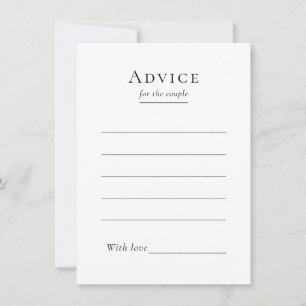 Eenvoudige moderne bruiloft advies Kaart