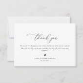 Eenvoudige moderne bruiloft bedankkaart (Voorkant)