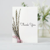 Eenvoudige moderne bruiloft bedankkaart W Opmerkin (Staand voorkant)