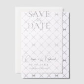 Eenvoudige moderne bruiloft Bewaar de datum Clear Vellum Uitnodigingen (Offset (Uitnodiging))