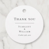 Eenvoudige moderne bruiloft dank u bedankjes labels (Voorkant)