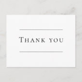 Eenvoudige moderne bruiloft dank u Briefkaart (Voorkant)