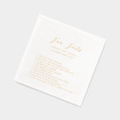 Eenvoudige moderne bruiloft folie servetten (Links)