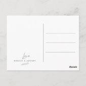 Eenvoudige moderne bruiloft Foto Dank u Briefkaart (Achterkant)