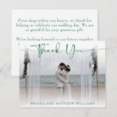 Eenvoudige moderne bruiloft foto Hartelijk dank Bedankkaart (Voorkant / Achterkant)
