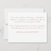 Eenvoudige moderne bruiloft foto Hartelijk dank Bedankkaart (Achterkant)