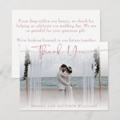 Eenvoudige moderne bruiloft foto Hartelijk dank Bedankkaart (Voorkant / Achterkant)