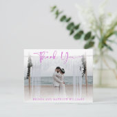 Eenvoudige moderne bruiloft foto Hartelijk dank Bedankkaart (Staand voorkant)