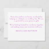 Eenvoudige moderne bruiloft foto Hartelijk dank Bedankkaart (Achterkant)