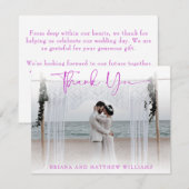 Eenvoudige moderne bruiloft foto Hartelijk dank Bedankkaart (Voorkant / Achterkant)