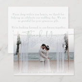 Eenvoudige moderne bruiloft foto Hartelijk dank Bedankkaart (Voorkant / Achterkant)