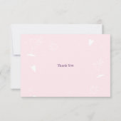 Eenvoudige moderne bruiloft - Hartelijk dank Bedankkaart (Achterkant)