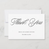 Eenvoudige moderne bruiloft - Hartelijk dank Bedankkaart (Voorkant)