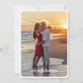 Eenvoudige moderne bruiloft met aangepaste foto kaart (Voorkant)