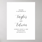 Eenvoudige moderne bruiloft poster (Voorkant)