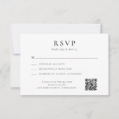 Eenvoudige Moderne Bruiloft RSVP Kaartje (Voorkant)