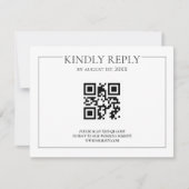 Eenvoudige Moderne Bruiloft RSVP Kaartje (Voorkant)