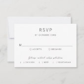 Eenvoudige moderne bruiloft RSVP kaartje (Voorkant)