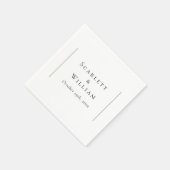 Eenvoudige moderne bruiloft servet (Hoek)