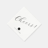 Eenvoudige moderne bruiloft servetten - Proost! (Hoek)