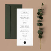 Eenvoudige Moderne Bruiloft Verticaal Programma Ka