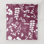 Eenvoudige moderne bruine bruiloft met een Floral Plaatskaartje (Binnenkant ongevouwen)