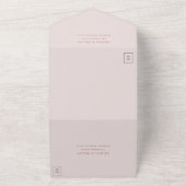 Eenvoudige Moderne Bruine Monogram Aarde Tonen Bru All In One Uitnodiging (Buitenkant)