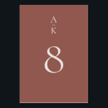 Eenvoudige Moderne Bruine Monogram Mix Match Bruil Kaart<br><div class="desc">Simple Modern Brown Monogram Mix Match Wedding Table Number heeft moderne type paringen in zachte,  moderne aardetinten.</div>
