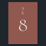 Eenvoudige Moderne Bruine Monogram Mix Match Bruil Kaart<br><div class="desc">Simple Modern Brown Monogram Mix Match Wedding Table Number heeft moderne type paringen in zachte,  moderne aardetinten.</div>