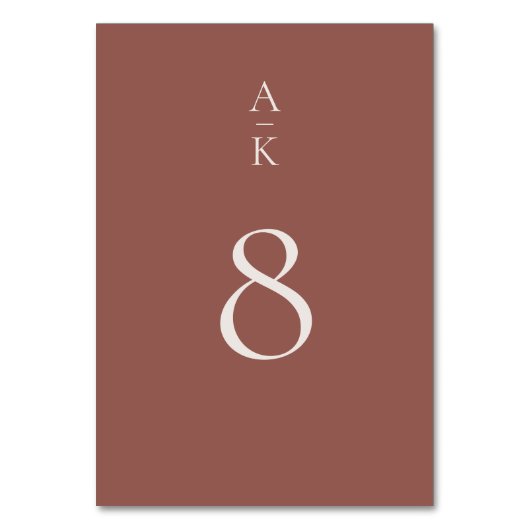 Eenvoudige Moderne Bruine Monogram Mix Match Bruil Kaart (Achterkant)